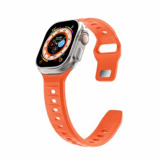 Silikonový vroubkovaný řemínek pro Apple Watch 42/44/45/49mm Barevná varianta: Oranžový