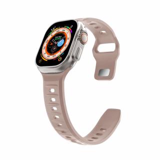 Silikonový vroubkovaný řemínek pro Apple Watch 42/44/45/49mm Barevná varianta: Starorůžový