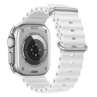 Vroubkovaný řemínek s přezkou pro Apple Watch 38/40/41/42(S10)mm Barevná varianta: Bílý