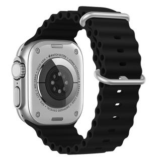 Vroubkovaný řemínek s přezkou pro Apple Watch 38/40/41/42(S10)mm Barevná varianta: Černý