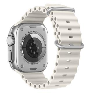 Vroubkovaný řemínek s přezkou pro Apple Watch 38/40/41/42(S10)mm Barevná varianta: Slonová Kost