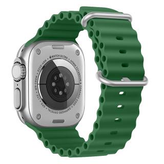 Vroubkovaný řemínek s přezkou pro Apple Watch 42/44/45/49mm Barevná varianta: Zelený