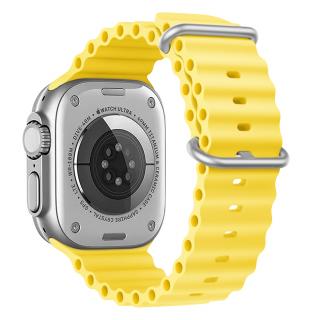 Vroubkovaný řemínek s přezkou pro Apple Watch 42/44/45/49mm Barevná varianta: Žlutý