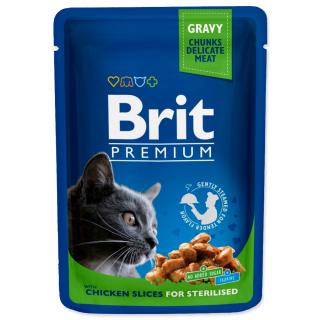 Kapsička BRIT Premium Cat Chicken Slices for Sterilised