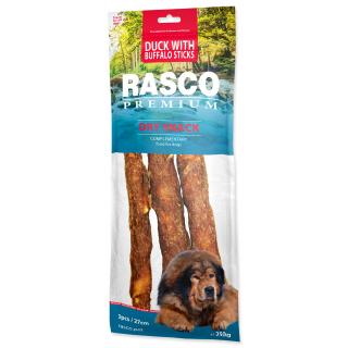 Pochoutka RASCO Premium bůvolí tyčinky obalené kachním masem 27 cm - 3 ks
