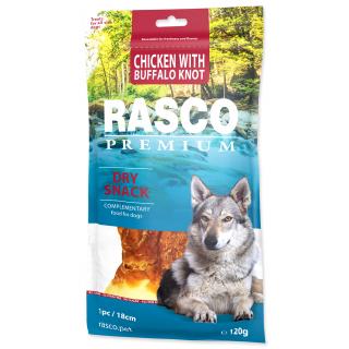 Pochoutka RASCO Premium bůvolí uzel obalený kuřecím masem 18 cm