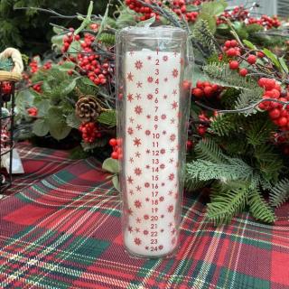 ADVENTNÁ SVIEČKA S ČÍSLICAMI Farba: Biela