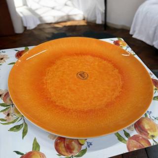 DEKORAČNÝ PLASTOVÝ TANIER - ORANŽOVÝ