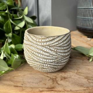 KERAMICKÝ OBAL NA KVETINÁČ - NATURAL VZOR (10 CM)