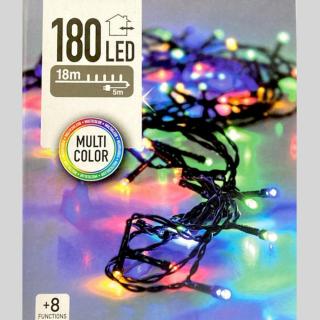 LED SVETELNÁ REŤAZ - 180 DIÓD (MIX FARIEB) - 18 METROV