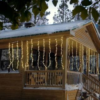 LED SVETELNÝ ZÁVES- 220 DIÓD  (TEPLÁ BIELA)