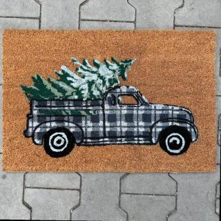 VIANOČNÁ ROHOŽKA Z KOKOSOVÉHO VLÁKNA (AUTO)