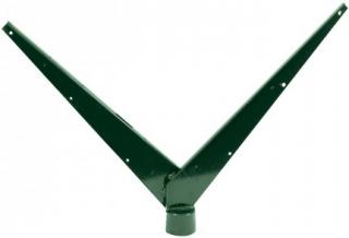 Bavolet tvar  V  Zn + PVC na kulatý sloupek IDEAL Ø 48 mm Pilecký