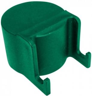 Čepička PVC 48 mm s háčky na čele zelená