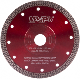 Diamantový řezný kotouč TURBO EXTRA 150 x 10 x 1,6 x 22,23 mm