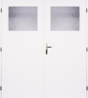 DOORNITE dveře bílé interiérové 180 cm sklo 1/3 dvoukřídlé