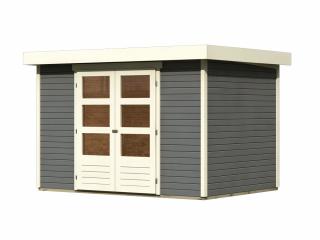 Dřevěný domek KARIBU ASKOLA 4 3,02 x 2,17m šedý