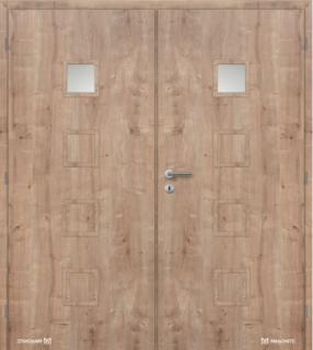 Dveře MASONITE interiérové 145 cm QUADRA 1 dvoukřídlé laminované