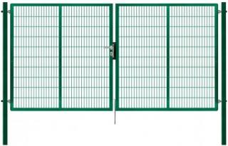 Dvoukřídlá zahradní brána PILOFOR SUPER zelená 4010 x 1780 mm FAB