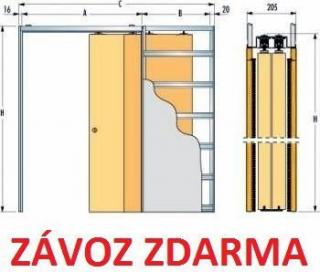 Eclisse pouzdro stavební TELESKOP 1000+1000mm do sádrokartonu