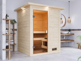 Finská sauna KARIBU SANDRA do interiéru 145x145x187cm