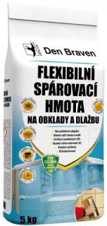 Flexibilní spárovací hmota 5kg BÍLÁ na obklady a dlažbu DEN BRAVEN