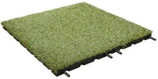 Gumová dlažba NOVISA VIRGIN 50 x 50 x 2,5 cm s umělou trávou zelená 1 ks