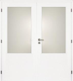 Interiérové dveře bílé 2/3 sklo dvoukřídlé 180 cm DOORNITE
