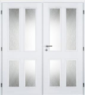 Interiérové dveře BÍLÉ PÓR DOORNITE Hector 145 cm dvoukřídlé