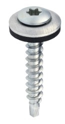 Klempířský šroub 4,8 x 35 mm lakovaný RAL - Torx 20 s EPDM (plech-dřevo)