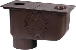 Lapač střešních splavenin BIELBET 50-110 mm s dolním odtokem DN110 hnědý