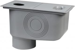 Lapač střešních splavenin BIELBET 50-110 mm s dolním odtokem DN110 šedý