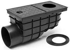 Lapač střešních splavenin LIKOV GRS 80-125 mm s bočním odtokem DN110 černý