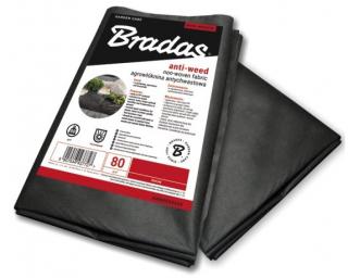 Netkaná mulčovací textilie BRADAS 80 g/m2 černá 0,8 x 5 m