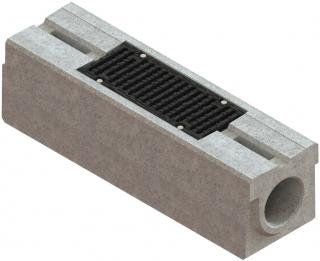 Odvodňovací betonový štěrbinový žlab VODALAND MONO D400 s revizí 1000 x 286 x 292 mm