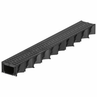 Odvodňovací plastový žlab ACO HEXASELF A15 s plastovou mříží 1000 x 129 x 82 mm