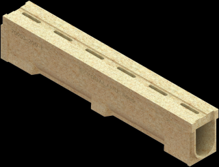 Odvodňovací polymerbetonový žlab VODALAND MONO C250 štěrbinový 1000 x 140 x 200 mm