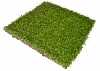 Plastová dlažba GREENPLATE 40 x 40 x 4,5 cm s umělou trávou zelená 1 ks