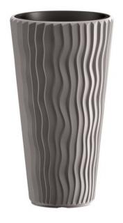 Plastový květináč SANDY SLIM 29,7 cm šedý kámen