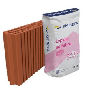 Příčka broušená Profiblok 80 Brus 497 × 80 × 249 mm KM BETA s lepidlem na žebra