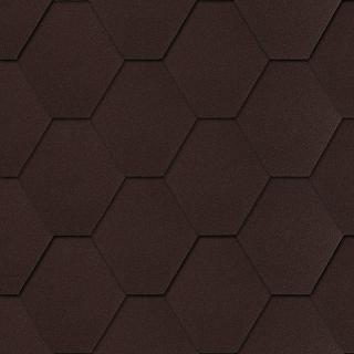 Samolepící střešní asfaltový šindel UNI STRONG HEXAGONAL hnědý