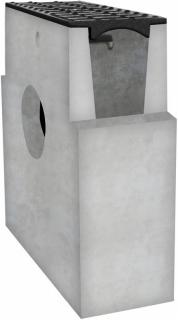 Sběrná betonová vpusť BIELBET B125 s litinovou mříží 333 x 130 x 380 mm 120 mm