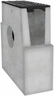 Sběrná betonová vpusť BIELBET B125 s litinovou mříží 333 x 130 x 380 mm 160 mm