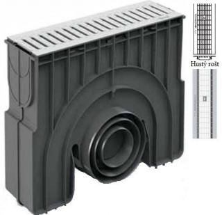 Sběrná plastová vpusť TECHNODRAIN NEOMAX 150H B125 s litinovou mříží 500 x 204 x 454 mm