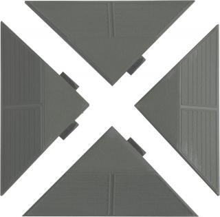 Ukončovací roh LINEA COMBI 10 x 19,5 x 4,8 cm šedý 4 ks