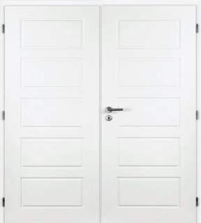 Vnitřní dveře bílé MASONITE 125 cm OREGON dvoukřídlé