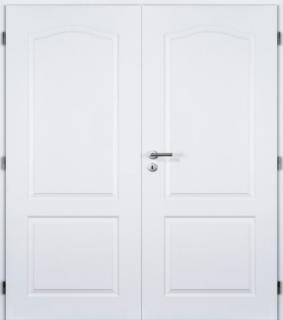 Vnitřní dveře bílé pórové Masonite 125 cm Claudius dvoukřídlé