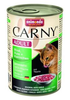 Animonda Carny konzerva pro kočky hovězí + krůta + králík 400 g