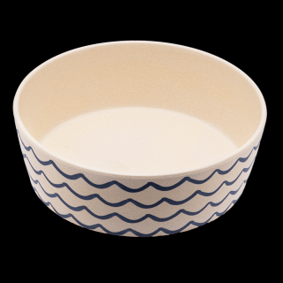 Bambusová miska Beco Bowl, vlny L (18,5 cm/1,65 l)
