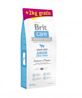 Brit Care Grain-free Junior LB Salmon & Potato 12+2kg ZDARMA